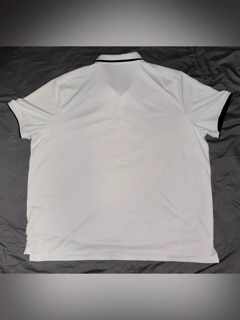 Nike Dri-Fit Mens White Performance Polo with Black Trim Swoosh Golf Size 3X
